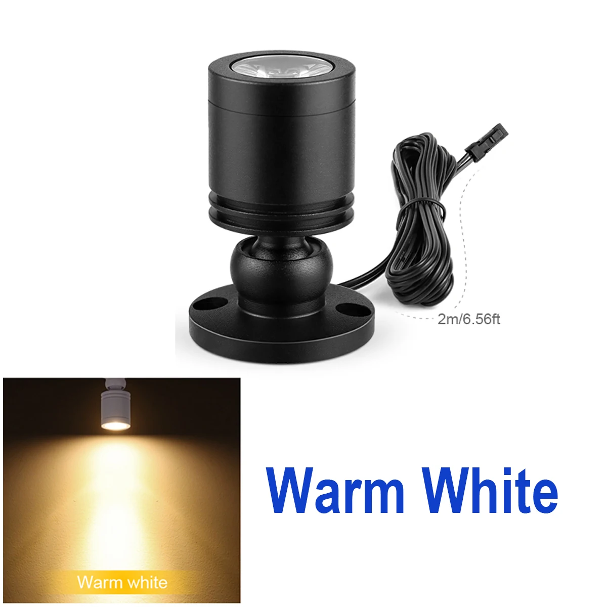 DC12V LED-Mini-Strahler mit Dupont-Schnittstelle, Kalt-/Warm-/Naturweiß-Spot-Lampe für Innenbeleuchtung