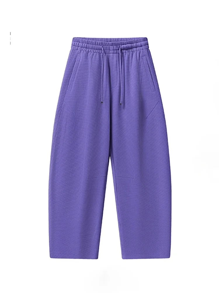 New 2026 Men's Casual Pants Loose Straight Cut Quick Dry Breathable Mesh Pure Color Drapey Summer Trousers Multiple Colors