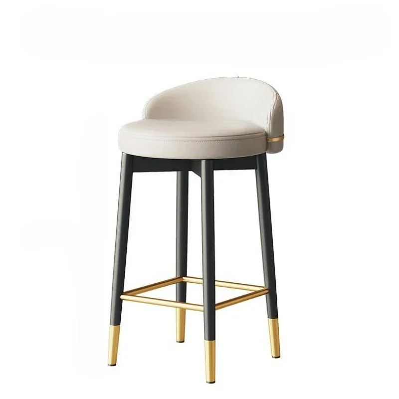 Modern Minimalist High Stool Bar Counter Stool Backrest Bar Chair Light Luxury Living Room Chairs Makeup Chair Nordic Furniture