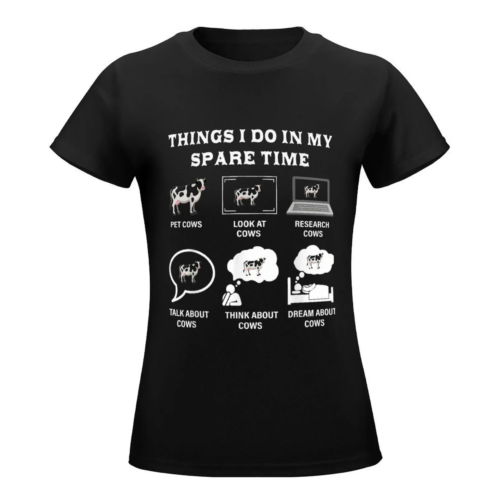 Things I Do In My Spare Time Cow Lover Farmer Cows Gifts T-Shirt graphics kawaii clothes tees funny Women t shirt