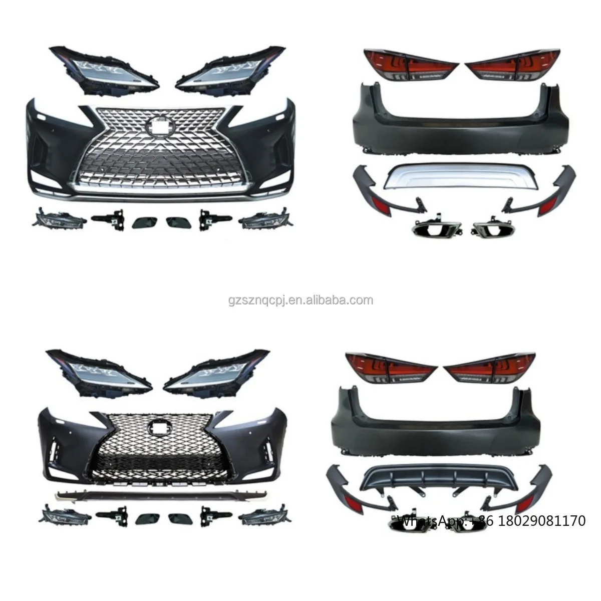 

Body Kit for lexus Rx 2016 to 2021 Front Bumper Front Grille Rx350 Rx450 Rx270 Old to New Car Accessories