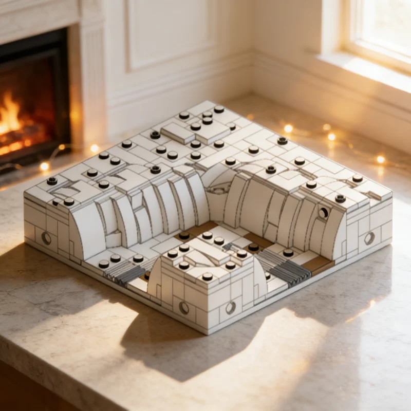 279 Piezas MOC Star Battle Hoth Trench Corner, Bloques de Construcción de Modelos, Juguetes de Construcción, Regalo de Navidad, Idea Creativa DIY, Educación