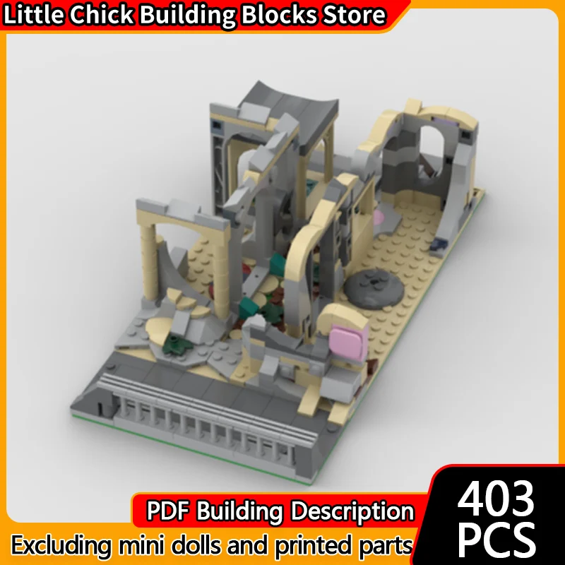 

City Street View Model MOC Building Bricks Ancient Historical Ruins Modular Technology Children Holiday Gifts Assemble Toys Suit