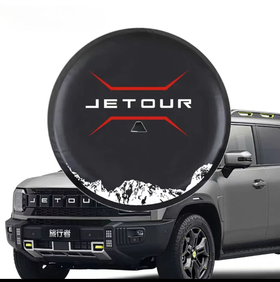 Off-road 4x4 Vehicle 8AT Spare Tire Cover Modification Thickened Faux Leather Rear Cover Shell Fit For Chery Jetour Traveler T2