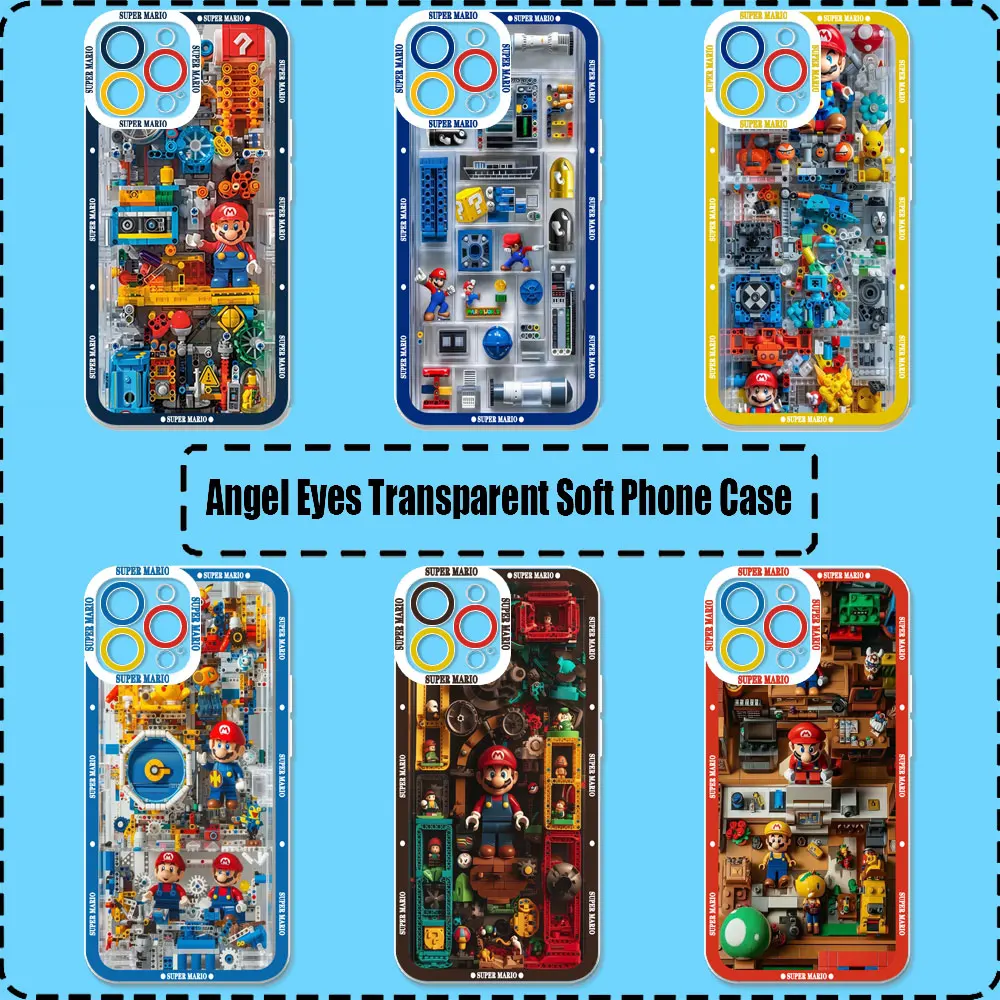 Cartoon Super M-Mario Bros Case For Samsung Galaxy S25Ultra S24 S23 S21 S20 Fe S10 Plus 5G S25 S24 Ultra Cqoue Transparent Cover