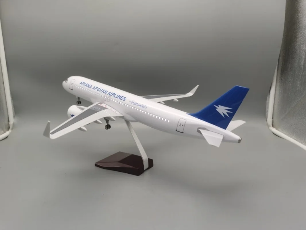 1/80 Scale 47cm Afghanistan Airways Airplane A320 Neo With Light Diecast Resin Plane Model Toys Collection Display Gifts Fans