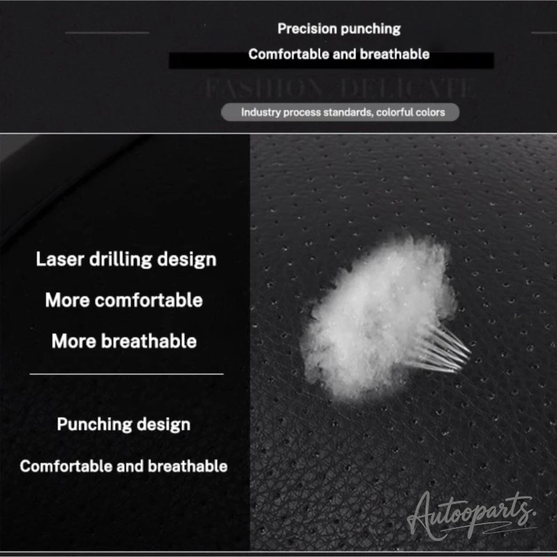 2PCS Leather Car Headrest Neck Pillow Auto Breathable Car Neck Cushion Foam For Jaguar XF XJ XJL XE XEL E-Pace 2019 F-PACE F-TYP view 6