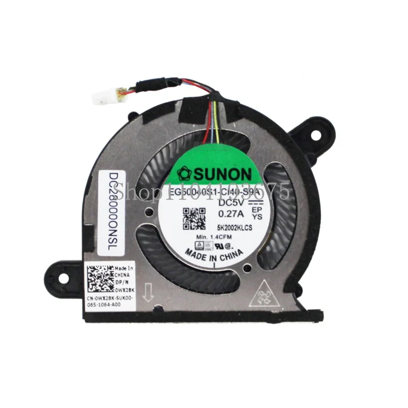 CPU Fan Cooler for Dell XPS 13 9300 9310 WX28K