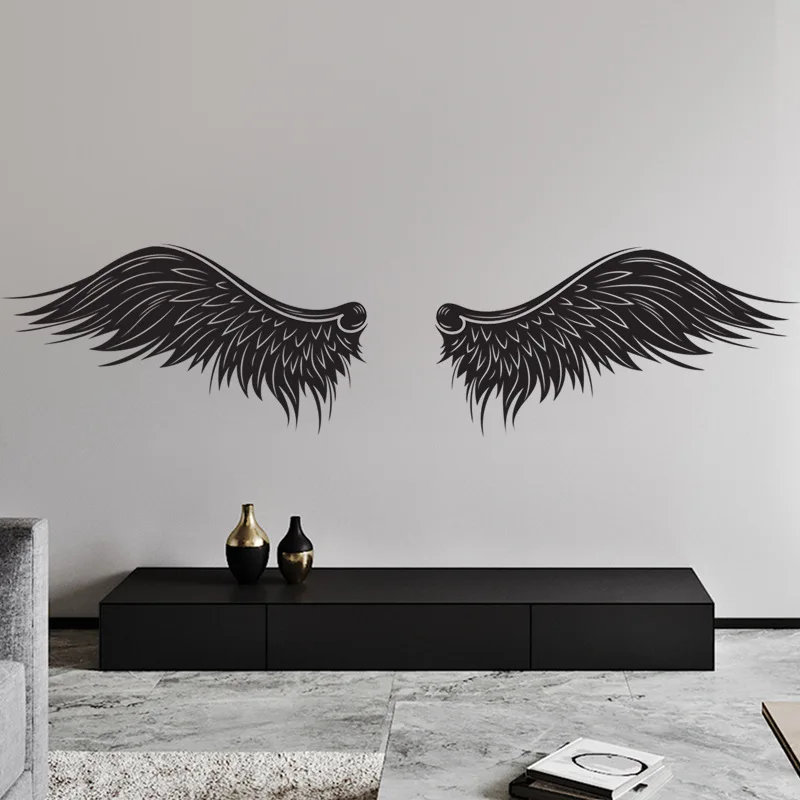 Mamalook-Black Feather Wing Wallpaper Environmentally Friendly Waterproof Self Adhesive PVC Elegant Classical Life