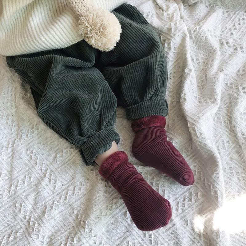 Toddler Winter Long Socks Girl - Thermal Sock Winter ulasan dan harga