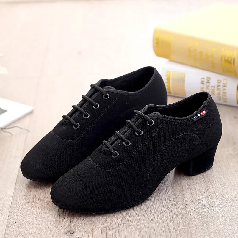 Women Latin Dance Shoes Ballroom PU Leather Ladies Girls Modern Jazz Dance Shoes Silver Black Salsa Dancing Shoes Teacher Shoe