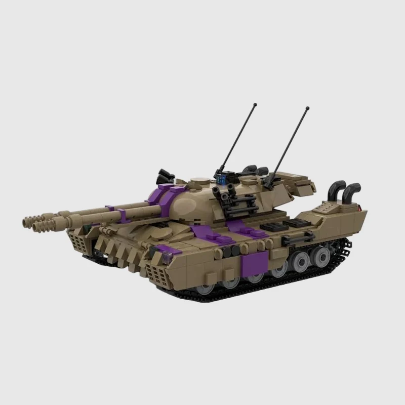 Heavy Assault Tank Model MOC Building Bricks War Equipment Modular Technology Gifts Holiday Assemble Children Toys Suit