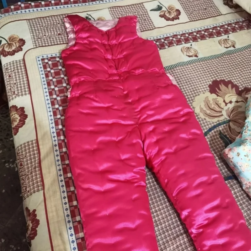 

Filled Cotton Puffy Warm ABDL Rompers Handmade Chinese Buttons Knot Vest Jumpsuit Silky Touch Trousers Plus Size Couple onesie