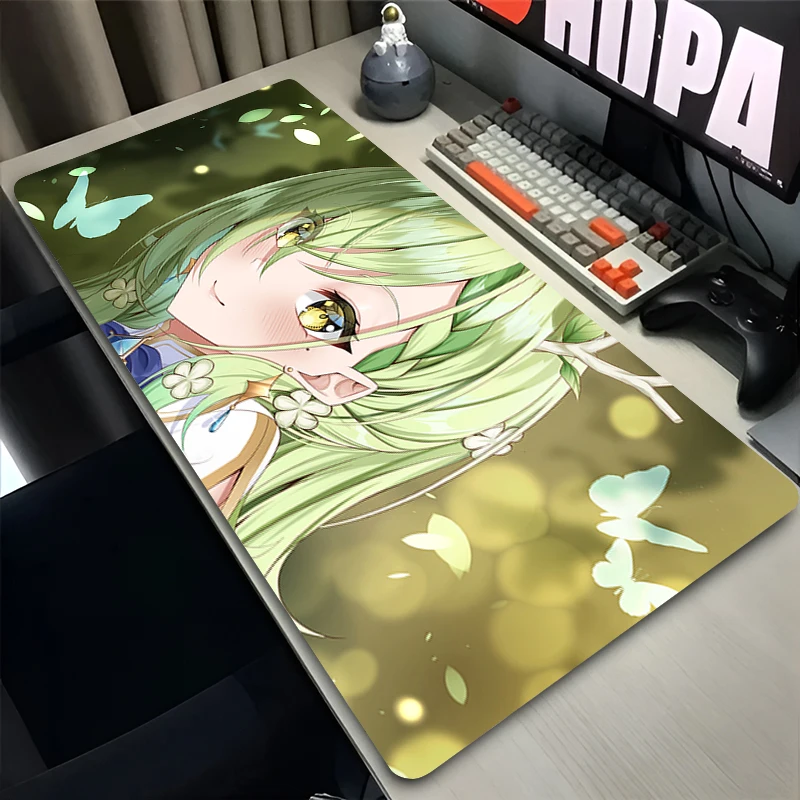 Mouse Pad Laptop Anime Extended Desktop Mat Computer Gamer Mousepad Hololive Ceres Fauna PC Gaming Accessories Keyboard Pad