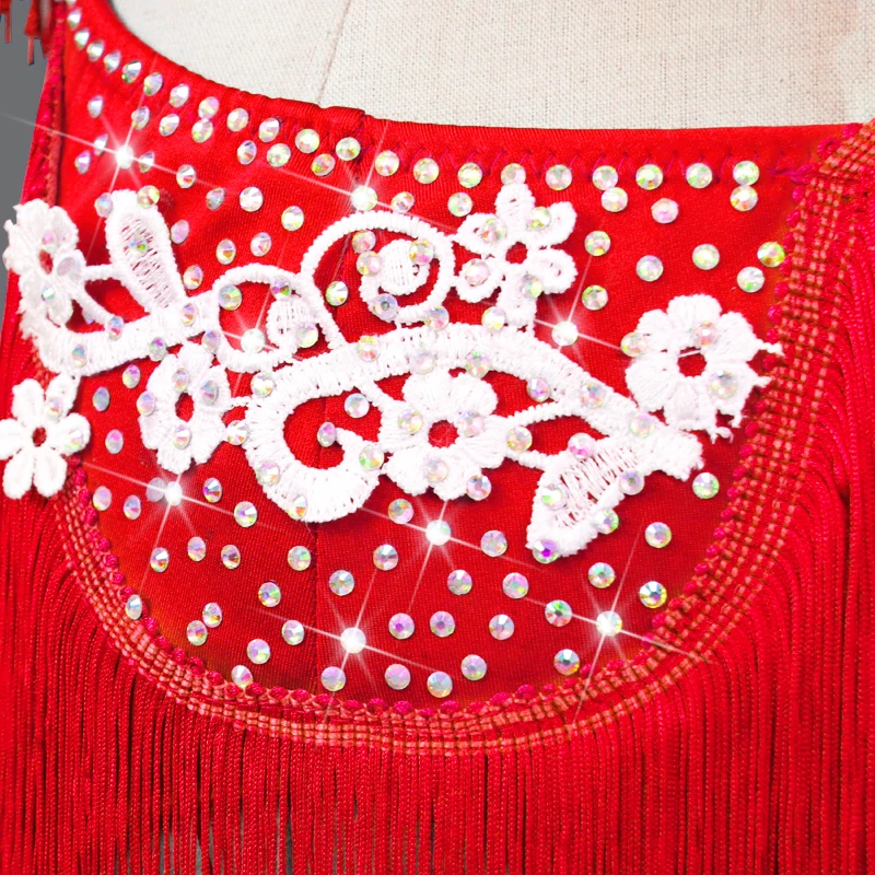 Nuevo Vestido Latino de Baile para Mujer, Traje de Cóctel, Ropa Deportiva para Fiesta, Práctica, Cabaret, Traje de Noche para Damas y Niñas  latinos falda samba danza urbana niña fiesta traje cortos lentejuelas flamenc