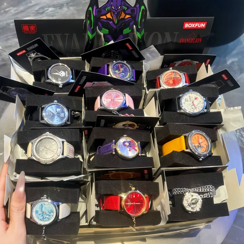 Neon Genesis Evangelion EVA édition collaborative boîte aveugle montre à la mode jouet à collectionner cadeau Plan d'éclatement de l'heure