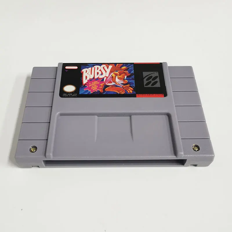 Bubsy in: Claws Locks of the Furred Kind-cartucho de videojuegos Retro de 16 bits Super NES SNES | Versión NTSC de EE. UU.
