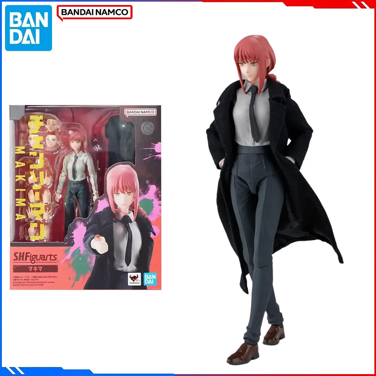 

Подлинная Bandai, оригинальная фигурка человека с бензопилой, наборы моделей S.H.Figuarts 1/12, аниме-фигурки Makima, экшн-модель, игрушки, подарок для детей