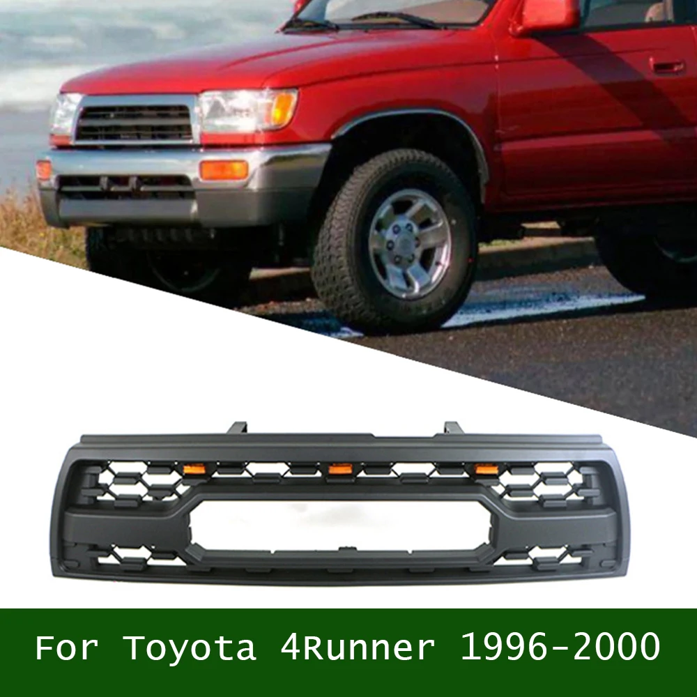 

For Toyota 4Runner 1996-2000 Car Accessories Facelift Front Bumper Mesh Trims Cover Mask Grill Racing Grills With Led Grille Fit