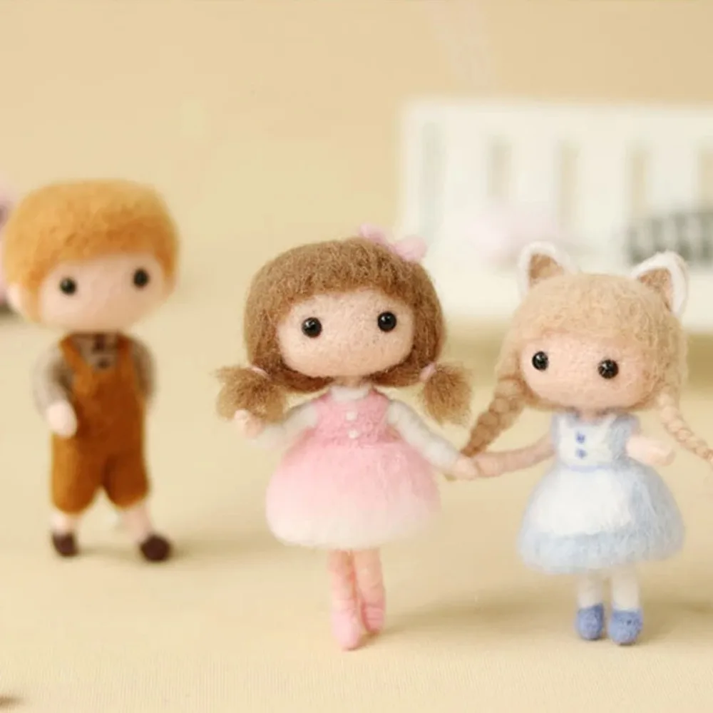 

Material Bag Princess DIY Wool Felt Kit Unfinished DIY Doll Non Finished Boy and Girls Felt Kit Cute Handmade Toy