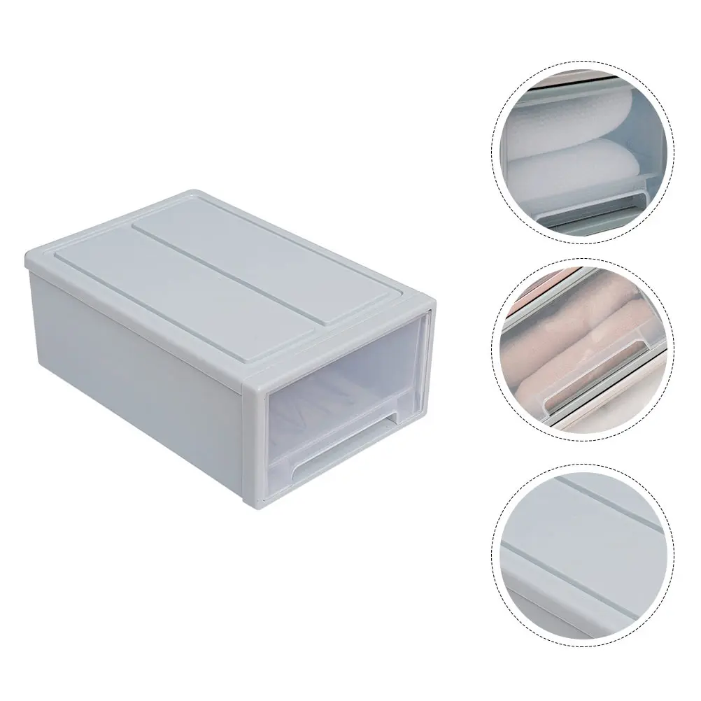 

Shoes Organizers Drawer Storage Box Shelf Bins Shoebox Closet Blue Clear Drawers