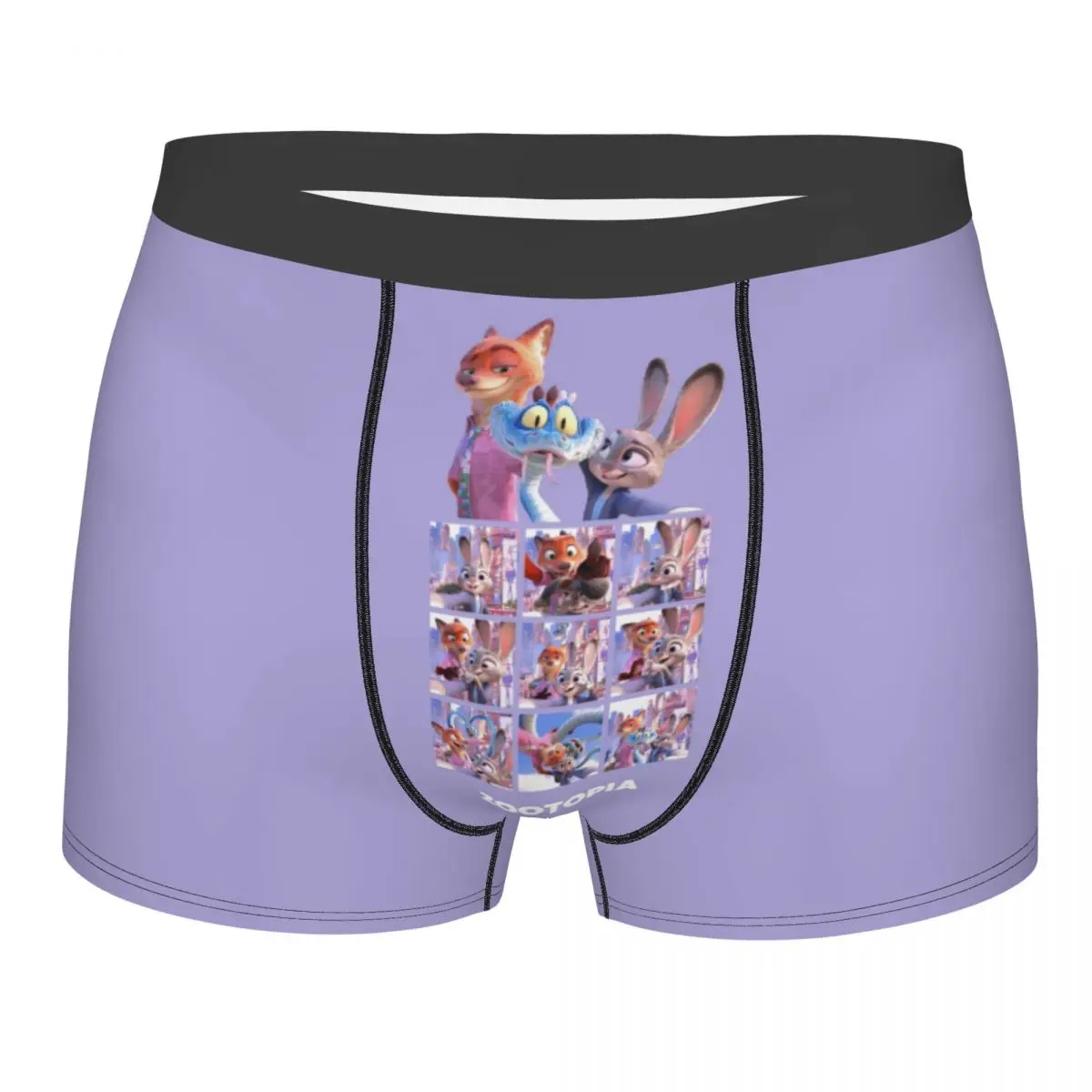 

Custom Zootopia Wallpaper Underwear Men Breathable Cute Cartoon Boxer Briefs Shorts Panties Soft Underpants For Homme