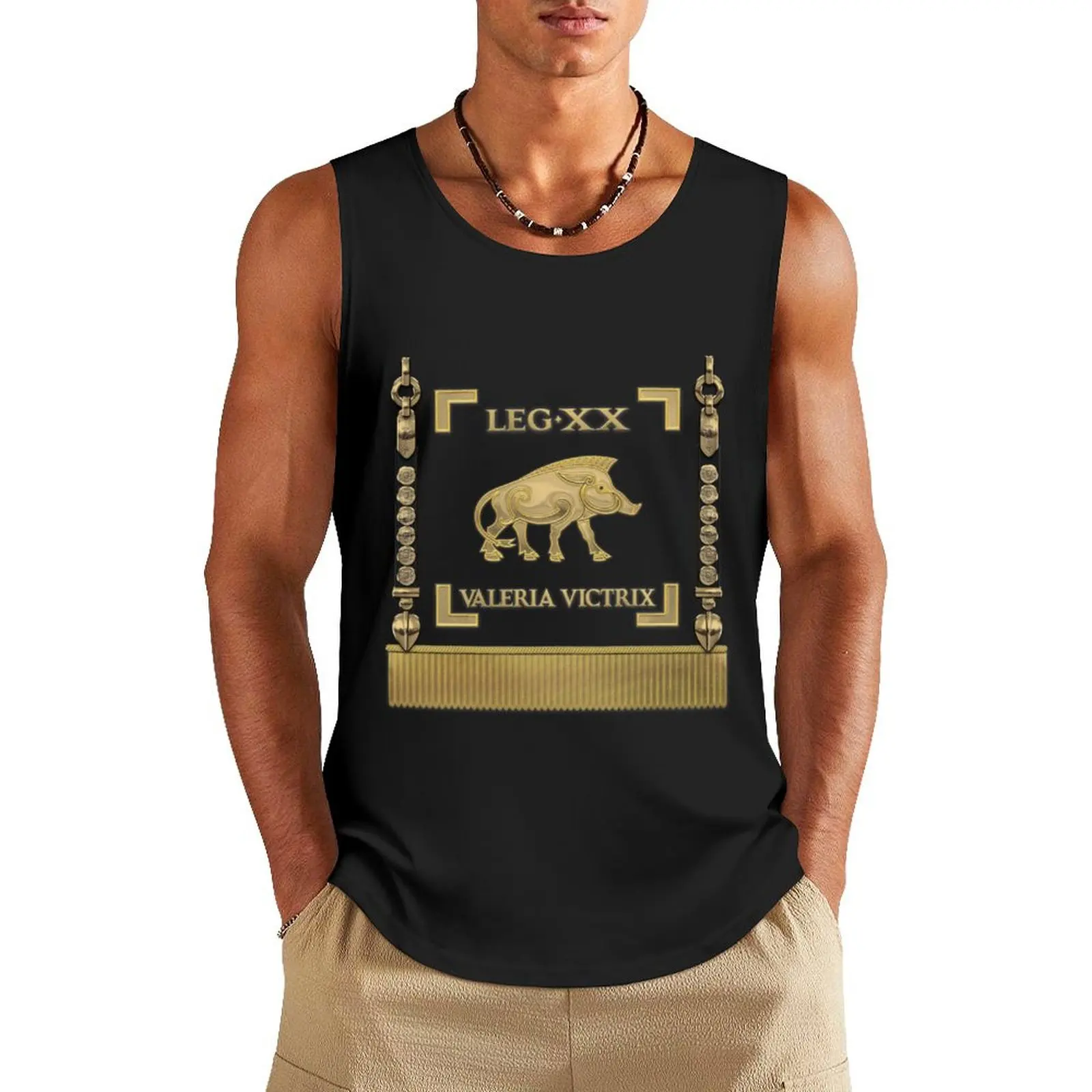 

Standard of 20th Legion Valeria Victrix - Vexillum of the Twentieth Victorious Valeria Legion Tank Top Gym clothes