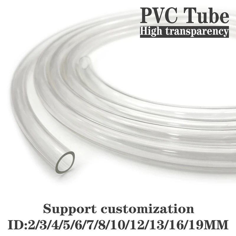 

PVC Soft Hose ID 2 3 4 5 6 7 8 9 10 12 13 16 19 25 32 mm Odorless Plastic Transparent High Quality Water Pump Flexible Tube