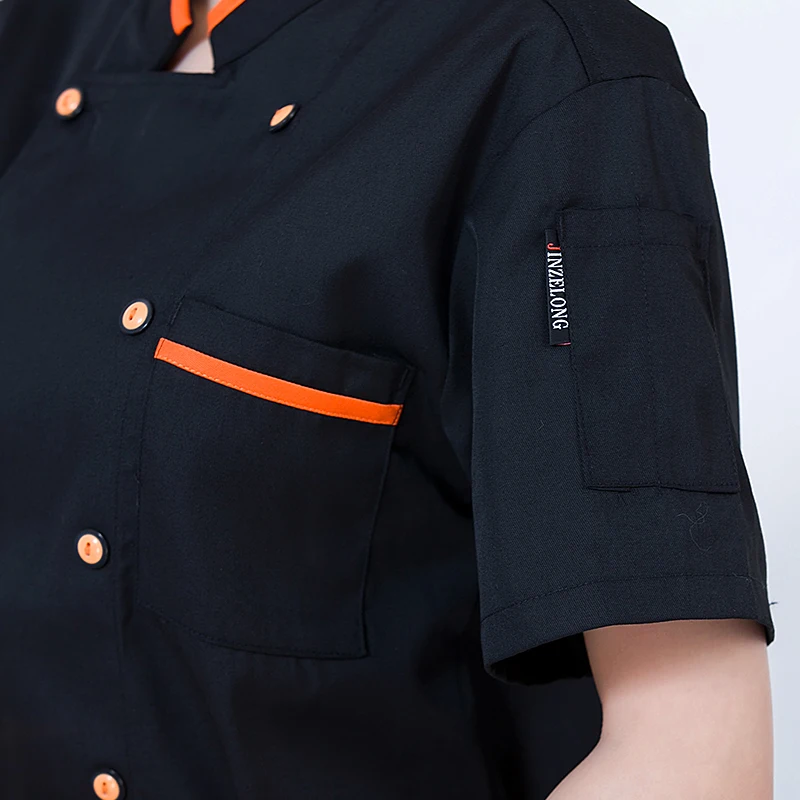 Uniforme de Chef para hombre, chaqueta para cocinar, camisa de cocina, camarera, servicio de comida rápida, Hotel, olla caliente, tienda de pasteles, abrigo con logotipo personalizado