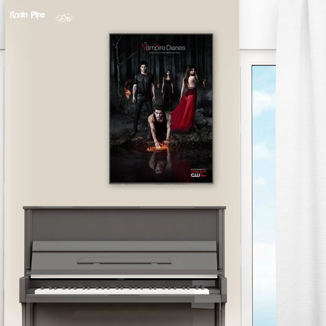 Vampire Diaries Season 5 Classic Movie Poster Art Print Canvas Painting Wall Pictures Living Room Home Decor (No Frame)