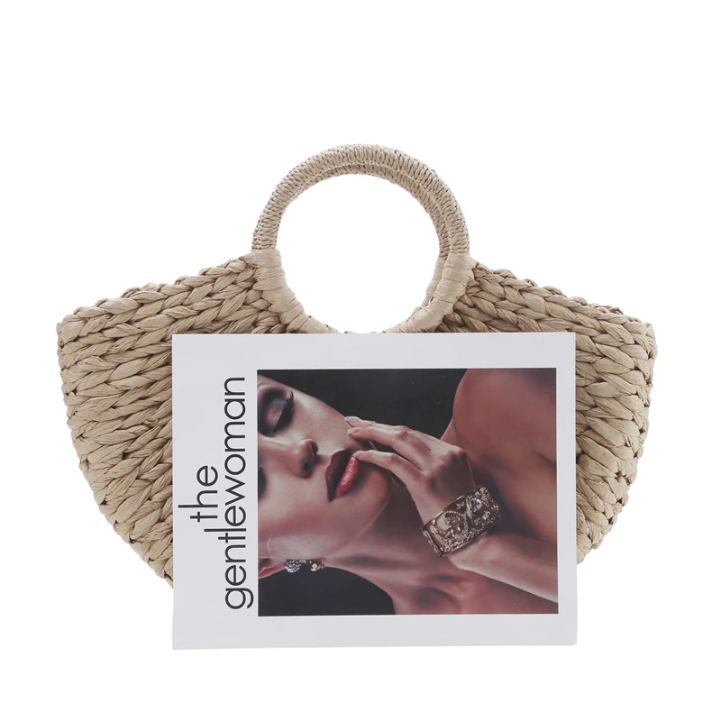 Borse da donna nuove in paglia borsa da donna in Rattan intrecciato a mano per donna borsa da donna semplice tutto-fiammifero