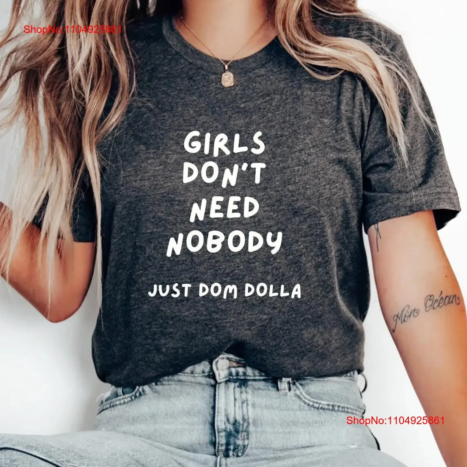 Camiseta Dom Dolla para niñas, no necesita nadie, solo EDM Merch House, traje de música Rave, Top de Festival, ventilador de DJ, vintage, lavado suave