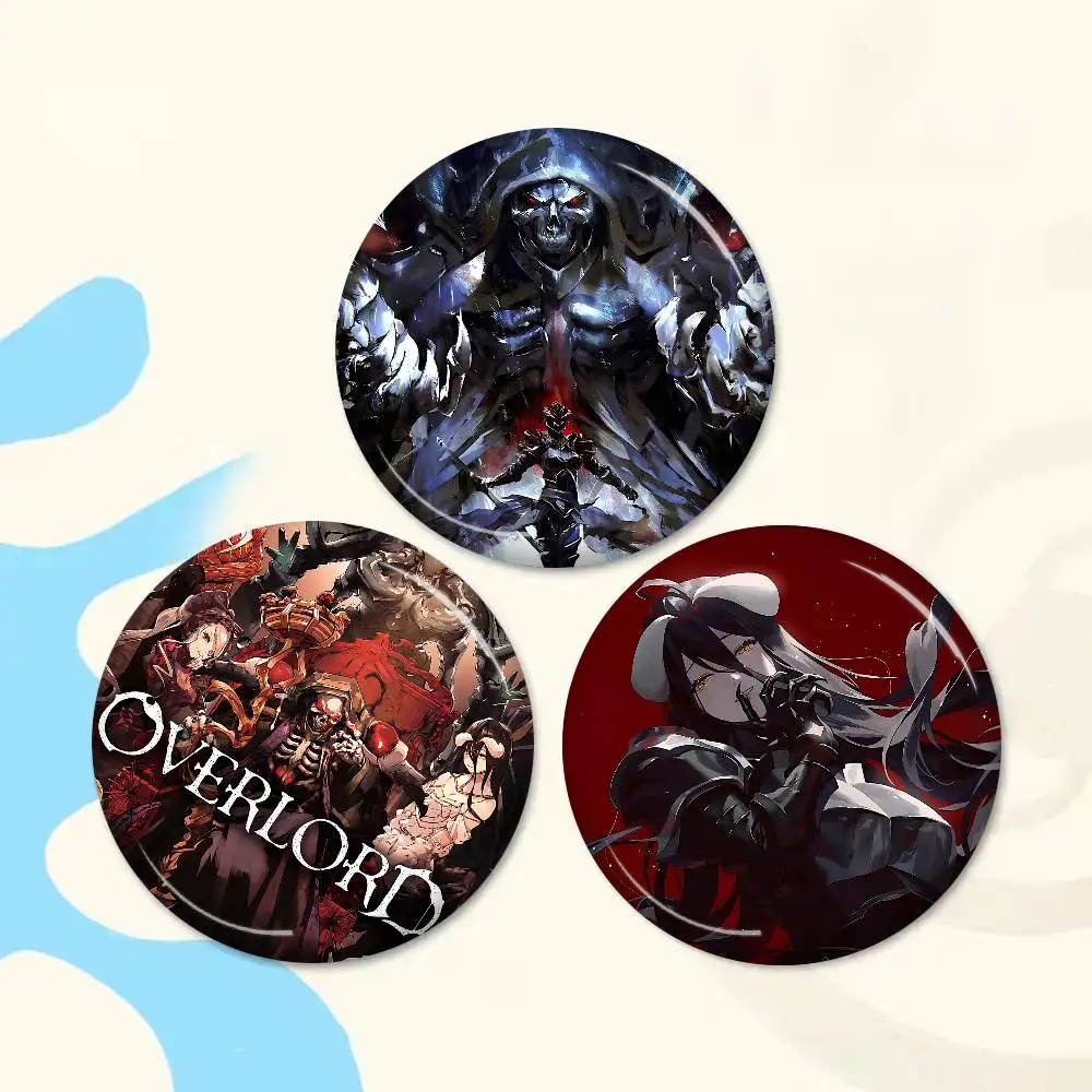 OVERLORD ANIME Soft Button Pin Bright Printed Icon Gift For Friends Badge Collar Brooch Lapel Pin Metal