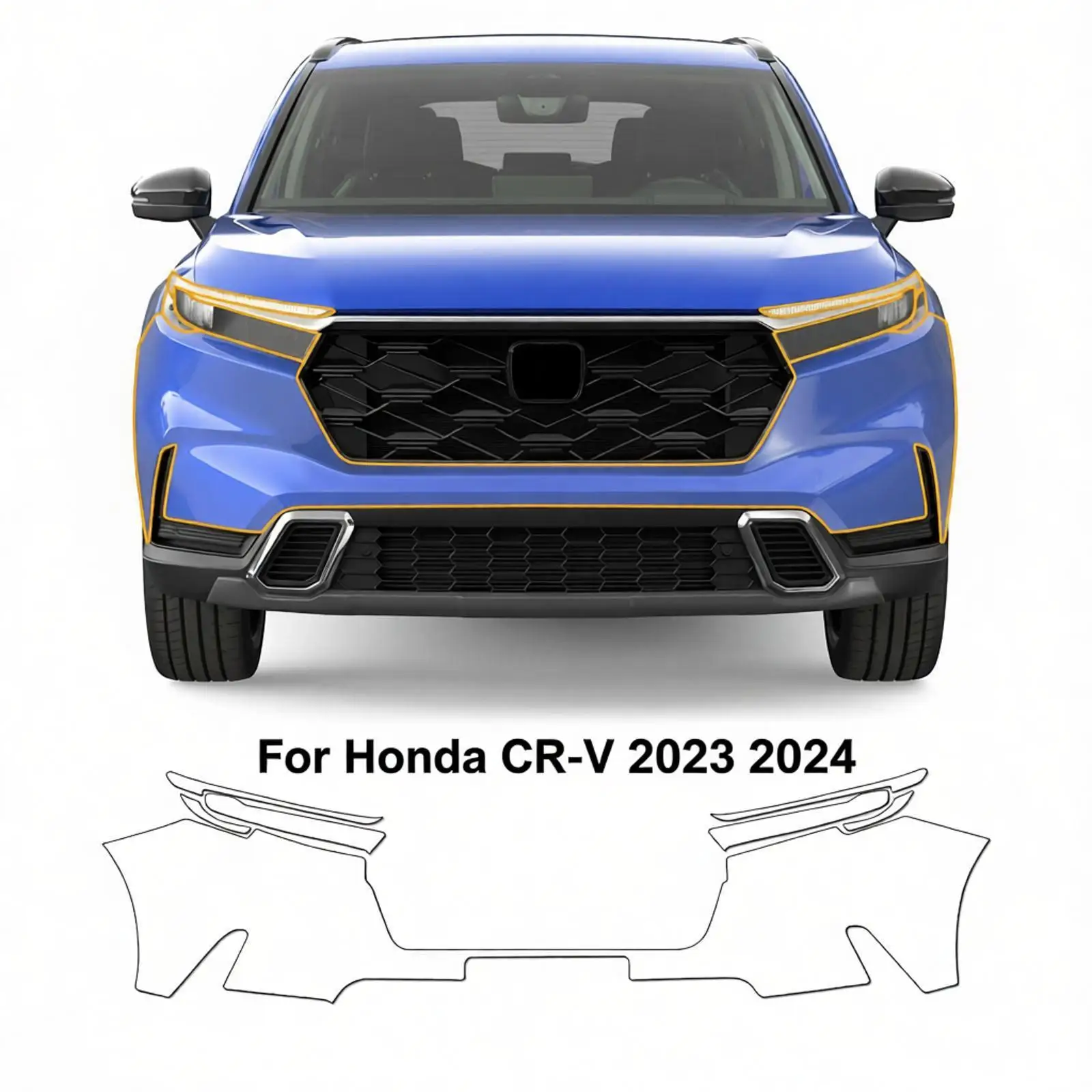 

For Honda CR-V 2023 2024 TPU Bumper Hood Pre-cut PPF Kit Clear Paint Protective Film Custom Anti Scratch Self Healing Shield
