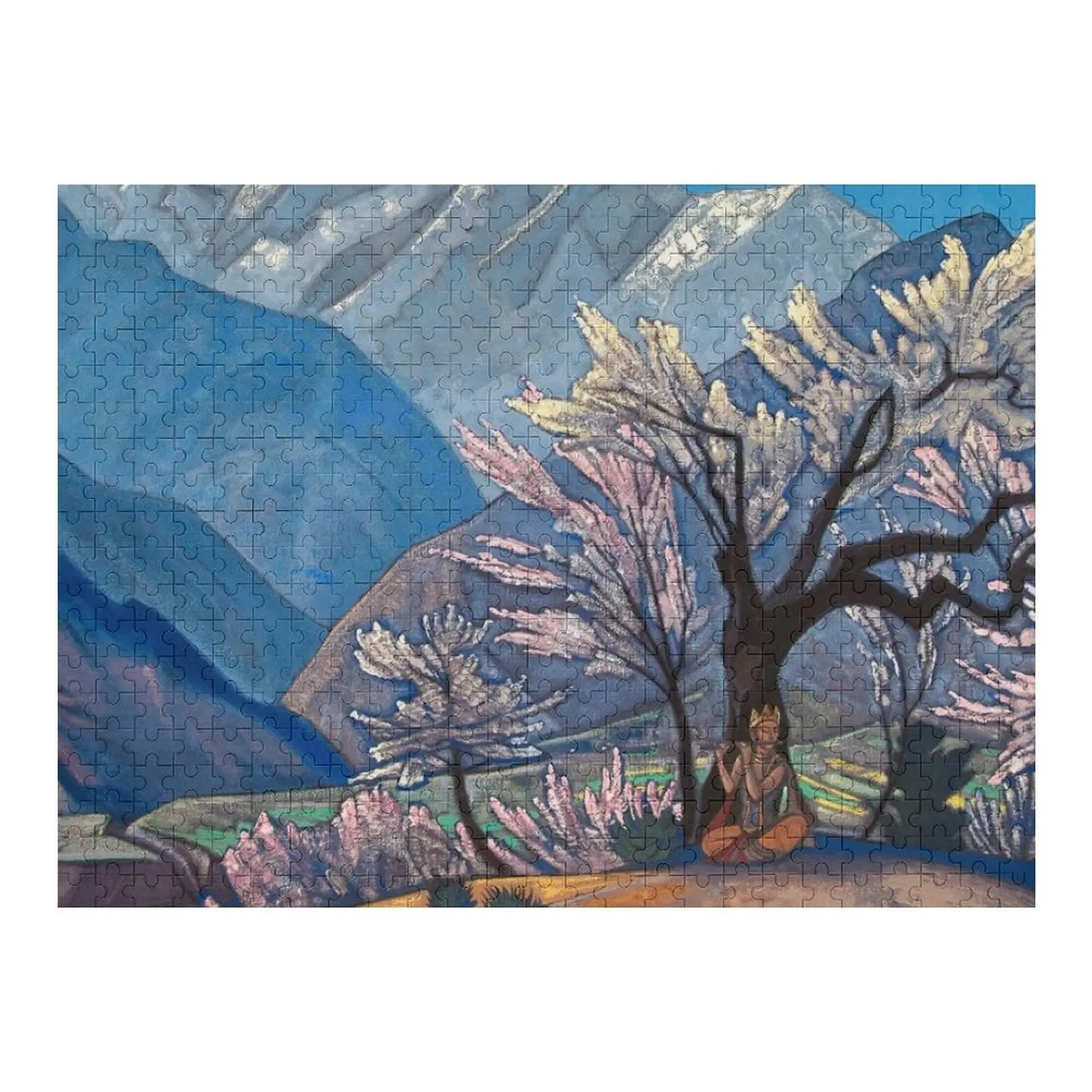 Nicholas Roerich - Krishna Spring in Kulu Jigsaw Puzzle Giocattolo per bambini Iq Opere d'arte Puzzle con immagini