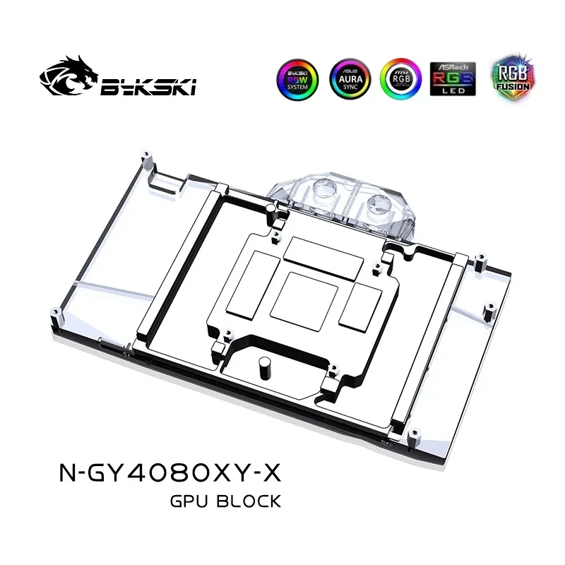 Bykski GPU Water Block for GALAX GeForce RTX 4080 Super BOOMSTAR OC Card / Copper Cooling Radiator RGB SYNC / N-GY4080XY-X
