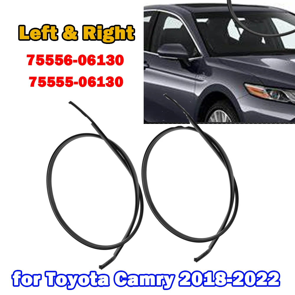 

Pair Left Right Car Roof Drip Finish Moulding Seal Strips Trim for Toyota Camry 2018 2019 2020 2021 2022 75556-06130 75555-06130