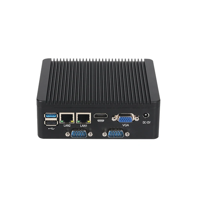 Helorpc Mini PC industrial N2840/J2900 compatible con WIN10 LINUX con 2xGigabit LAN 5xUSB2.0 1xUSB3.0 4xDB9 COM 1xHDMI 1xVGA computadora