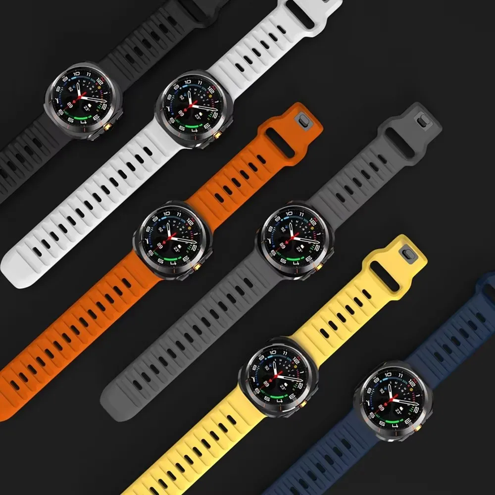 Correa deportiva de silicona sin huecos para Samsung Galaxy Watch, Correa Ultra de 47mm, pulsera de repuesto