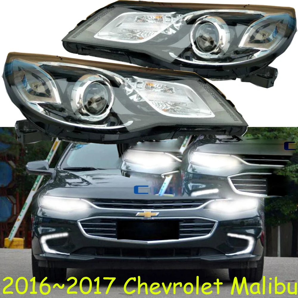 1pcs car bumper headlamp For Chevrolet Malibu headlight 2016~2017y head lamp for Chevrolet Malibu fog lamp