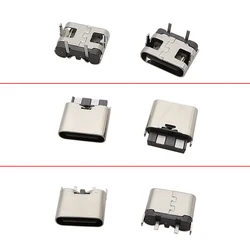 10Pcs USB Type C 2 Pin Charging Port Socket Jack Connector Soldering DIY Repair Type C Female Connectors Adapter