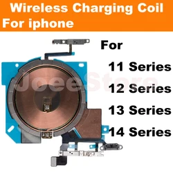 Wireless Charging Chip Coil NFC For iPhone 14 13 12 11 Pro Max Mini With Magnet Power Volume Button Flex Charger Panel Sticker