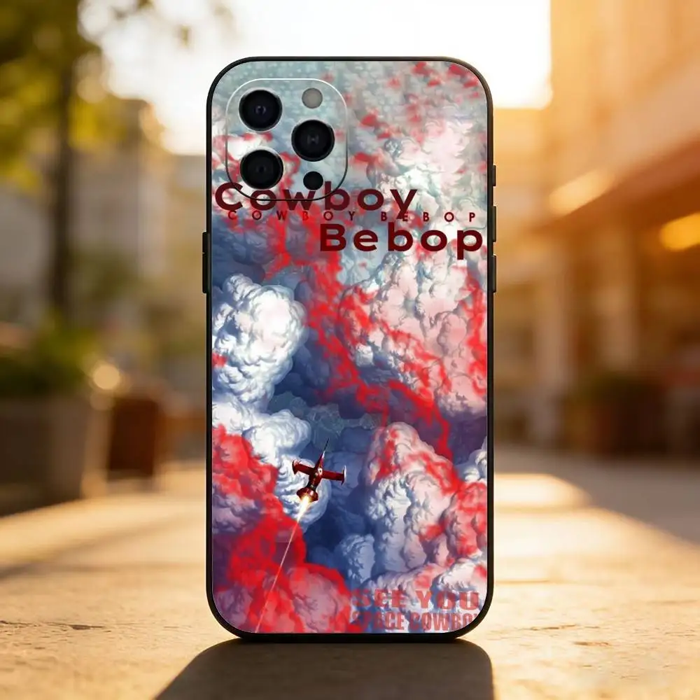 La custodia per telefono Showa Anime Cowboy Bebop per iPhone 17,16,15,14,13,12,11 Plus,Pro,Max,XS Cover morbida in silicone nero