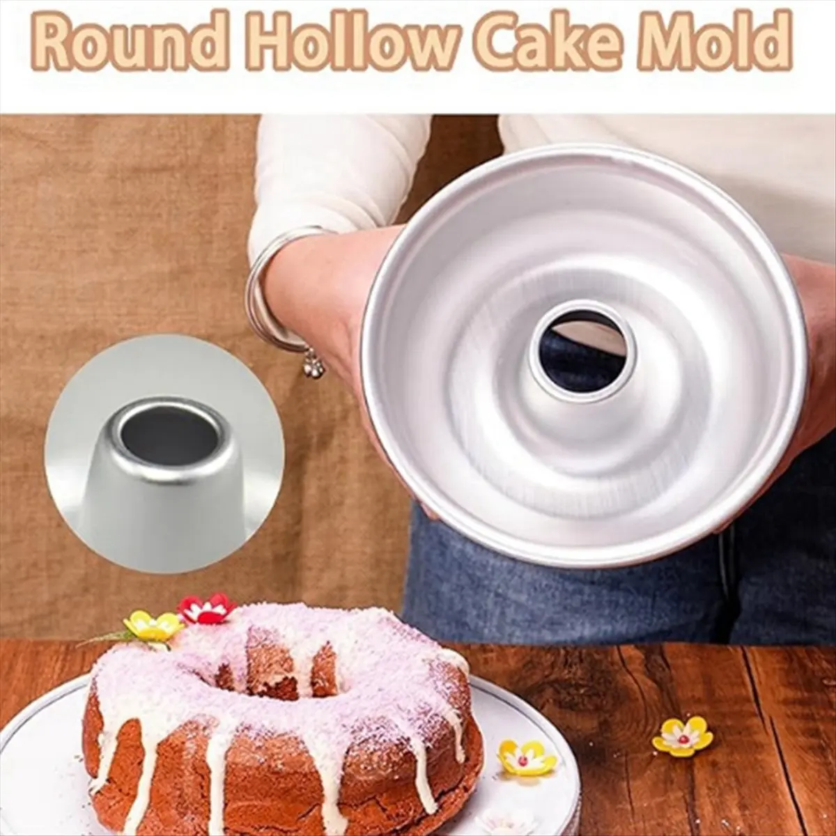 REST 7in Cake Pan Round Nonstick Pound Cake Pan for Baking,Tube Cake Pan for Cheesecake,Flan,Creme Cake,Cookie,Donut