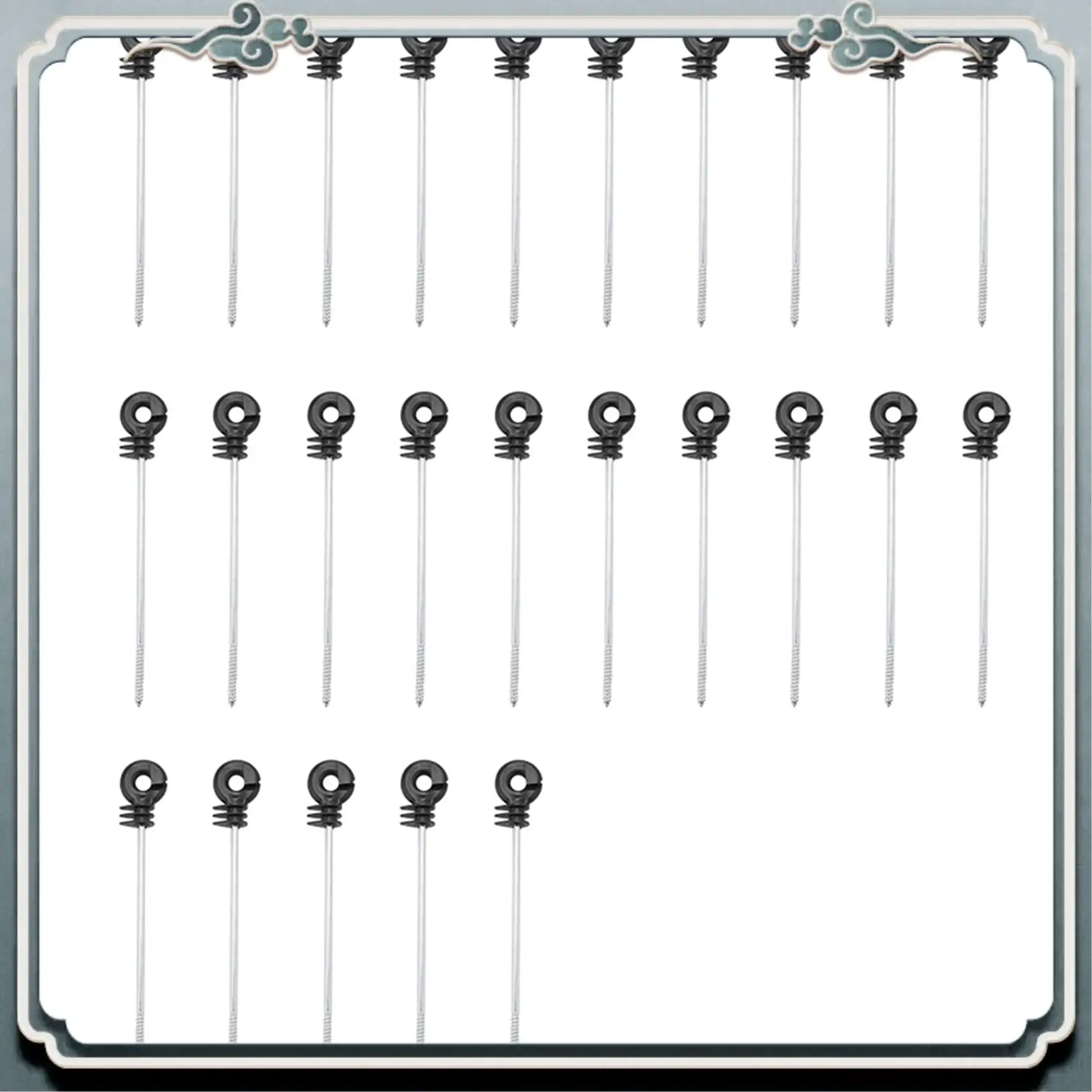 Durable 25 PCS Electric Fence Distance Insulators, Plastic Ring Insulators Long Distance Screw For Wooden Post