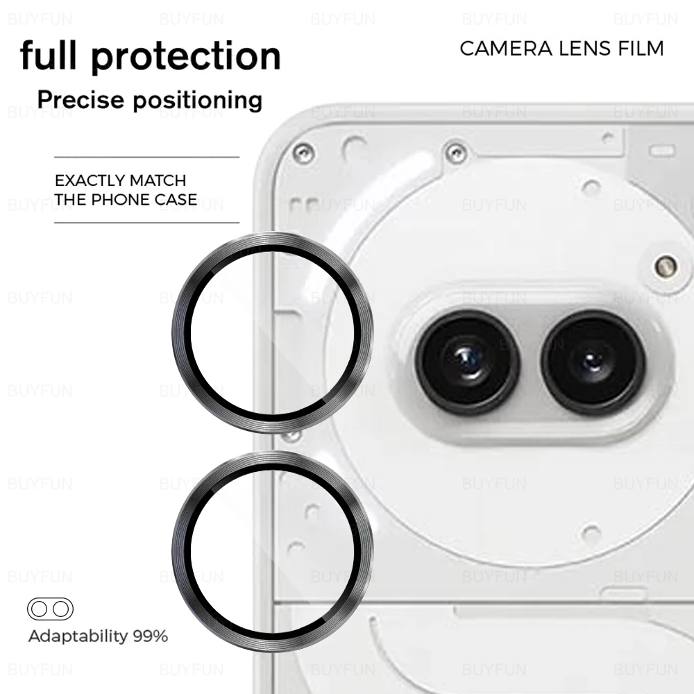 Aluminum Alloy Camera Ring for Nothing Phone (2a) Tempered Glass Lens Protective Cover Phone2a Phone2 a NothingPhone2a Case