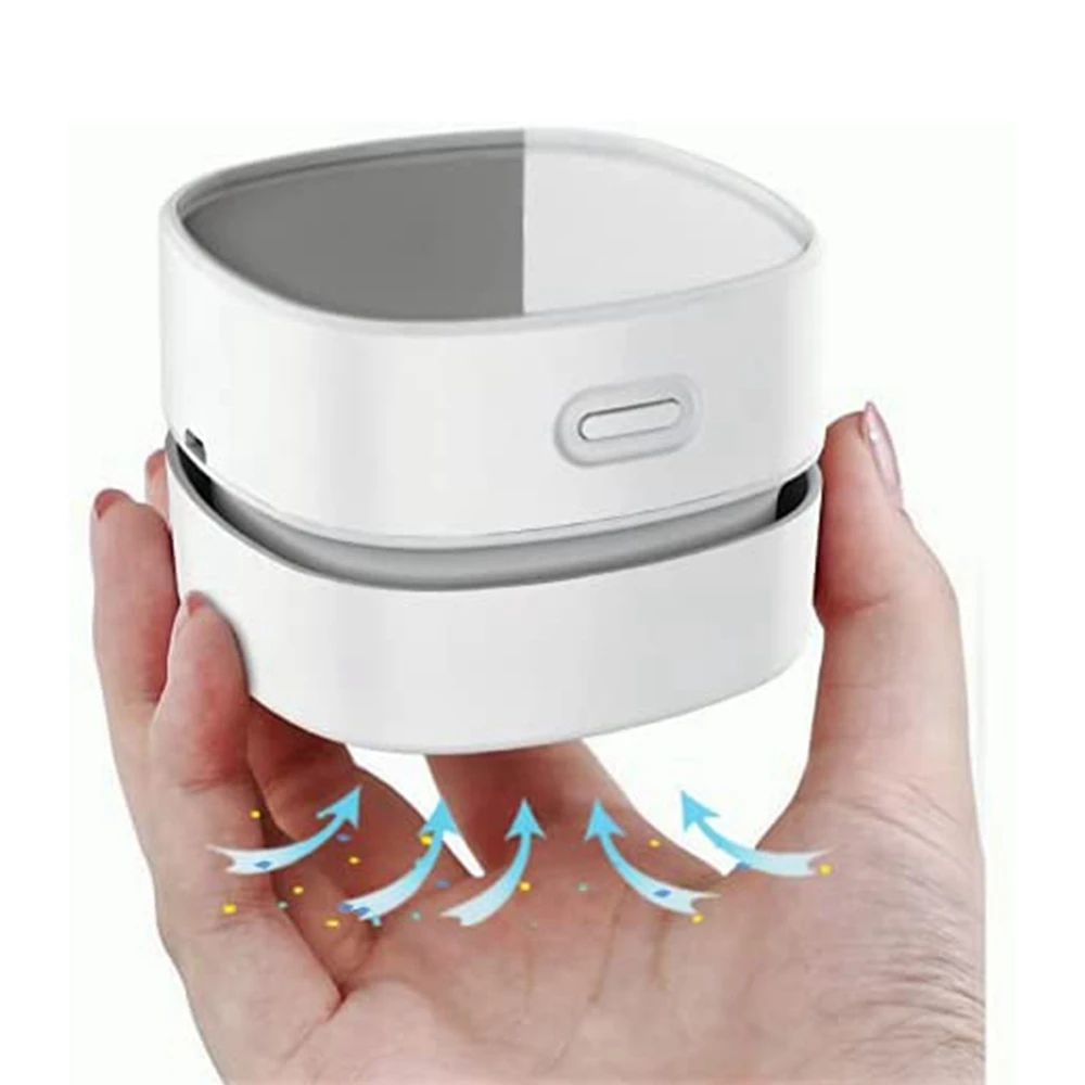 Desktop Vacuum Cleaner Mini Table Dust Sweeper for Cleaning Hairs Crumbs Computer Keyboard of Gifts for Kids A