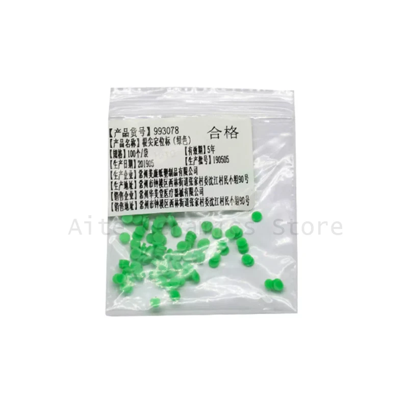 100pcs Mix Color Dental Endo File Silicone Stops - Autoclavable Root Canal File Markers & Length Gauges