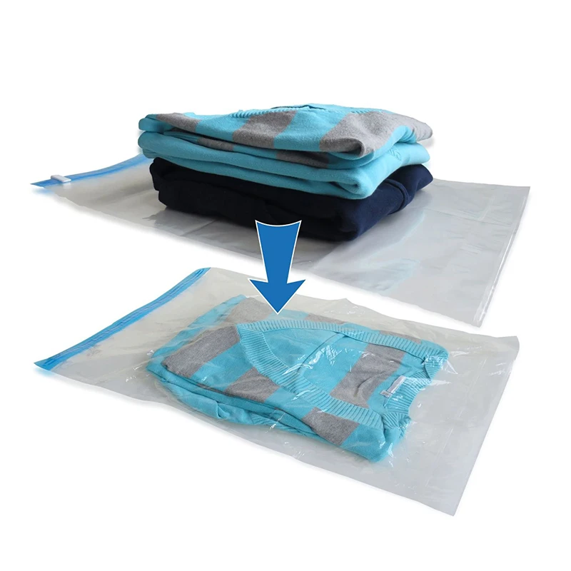 New Clothes Compression Storage Bags Hand Rolling Clothing Plastic Vacuum Packing Sacks Travel Space Saver Bags for Luggage