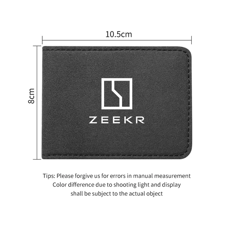 Suede Driver License Wallet ID Card Case Holder For ZEEKR 001 007 009 X 7X 9X Auto Accessories
